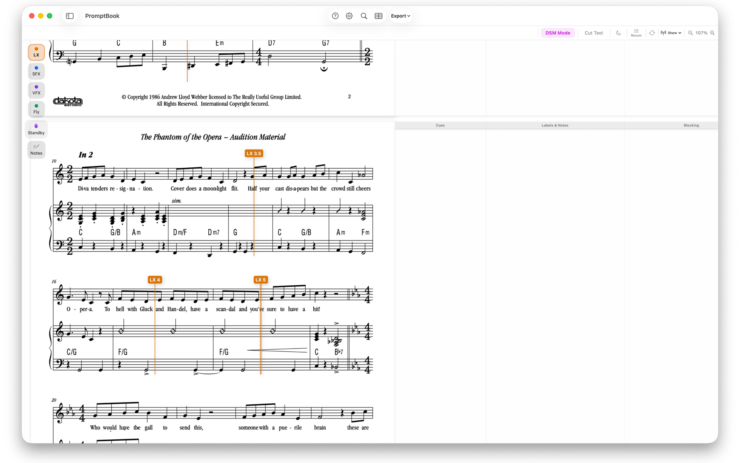 Mac – Sheet music script