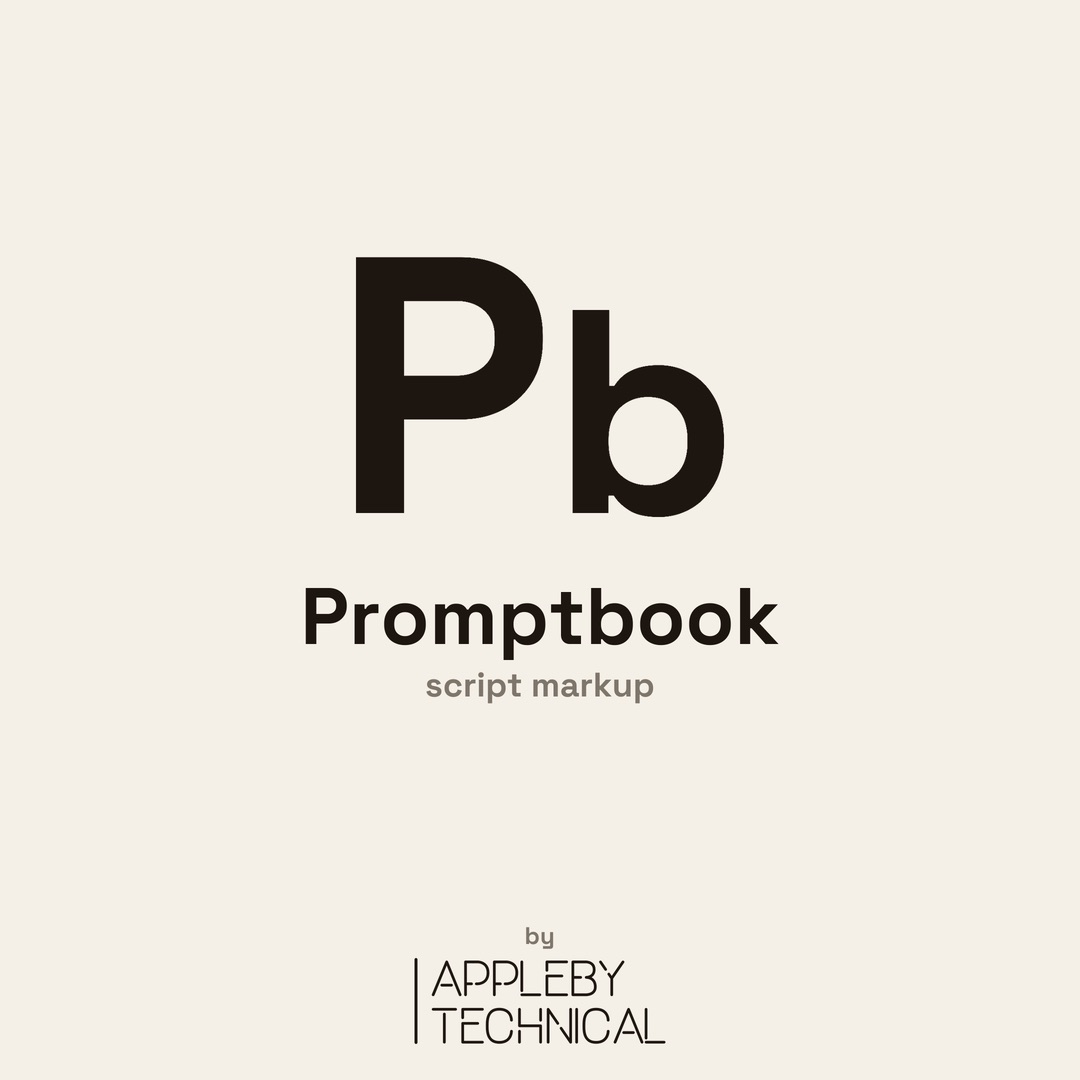 Promptbook — script markup, by Appleby Technical